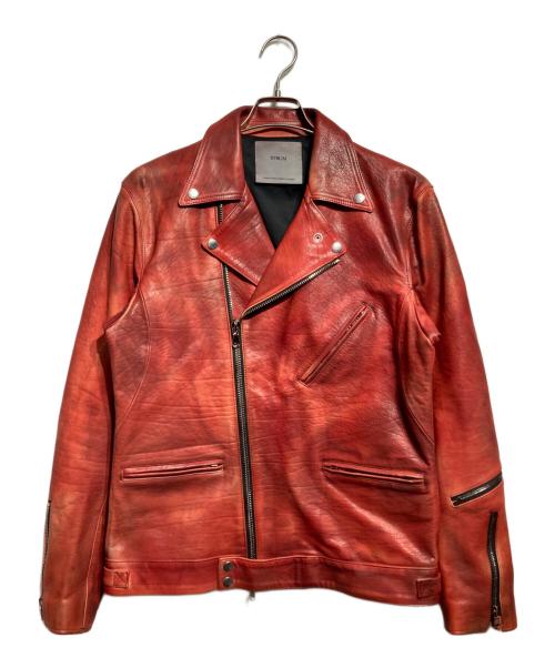 STRUM（ストラム）STRUM (ストラム) SPEEDER ダブルライダースジャケット レッド（DEEP RUBY） サイズ:ＸＬの古着・服飾アイテム
