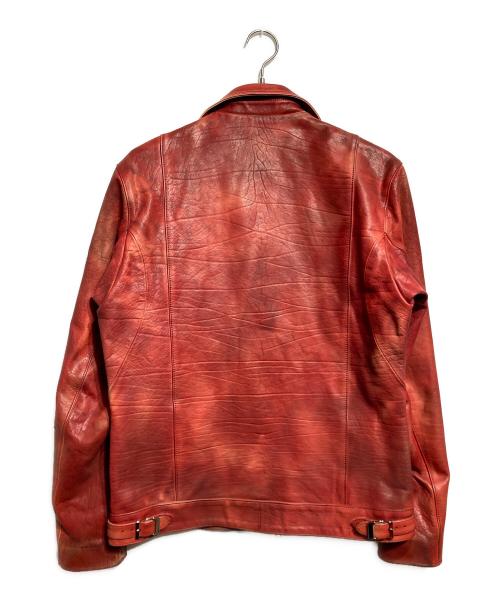 STRUM（ストラム）STRUM (ストラム) SPEEDER ダブルライダースジャケット レッド（DEEP RUBY） サイズ:ＸＬの古着・服飾アイテム