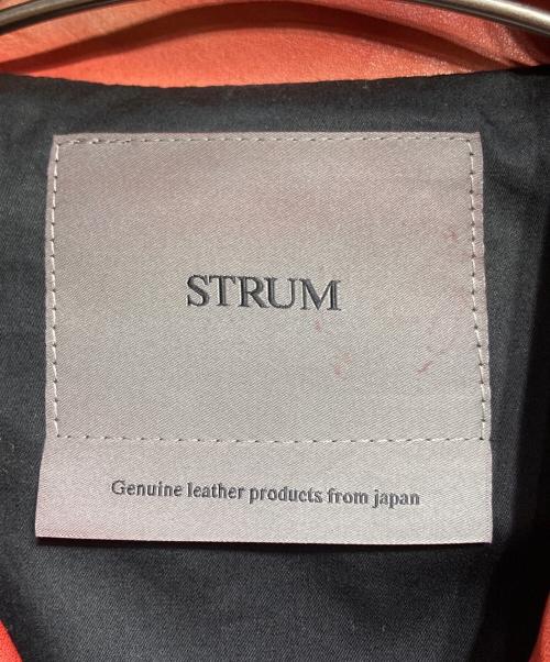 STRUM（ストラム）STRUM (ストラム) SPEEDER ダブルライダースジャケット レッド（DEEP RUBY） サイズ:ＸＬの古着・服飾アイテム