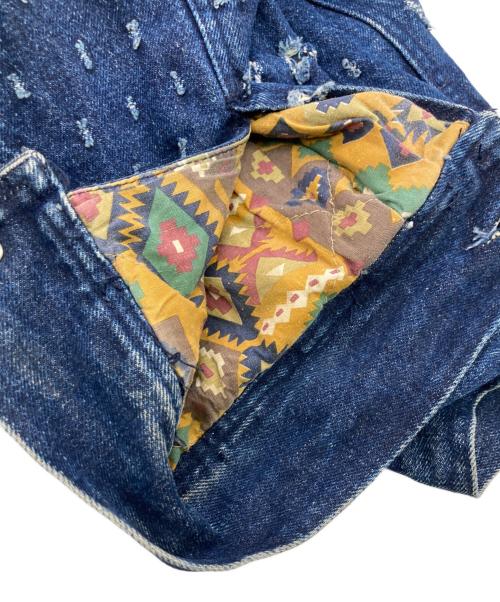 paco（パコ）paco (パコ) ダメージデニムジャケット インディゴ サイズ:XLの古着・服飾アイテム