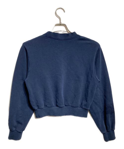 BALENCIAGA（バレンシアガ）BALENCIAGA (バレンシアガ) ダメージ加工クロップドスウェット/Distressed cropped sweatshirt ネイビー サイズ:Sの古着・服飾アイテム