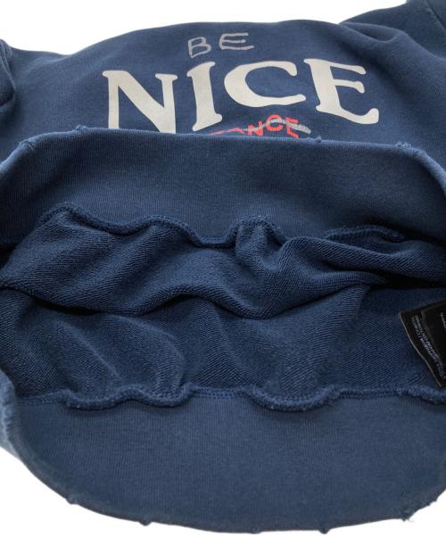 BALENCIAGA（バレンシアガ）BALENCIAGA (バレンシアガ) ダメージ加工クロップドスウェット/Distressed cropped sweatshirt ネイビー サイズ:Sの古着・服飾アイテム