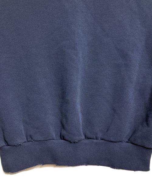 BALENCIAGA（バレンシアガ）BALENCIAGA (バレンシアガ) ダメージ加工クロップドスウェット/Distressed cropped sweatshirt ネイビー サイズ:Sの古着・服飾アイテム
