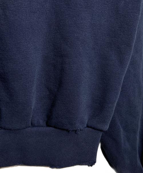 BALENCIAGA（バレンシアガ）BALENCIAGA (バレンシアガ) ダメージ加工クロップドスウェット/Distressed cropped sweatshirt ネイビー サイズ:Sの古着・服飾アイテム