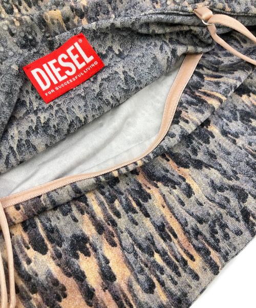 DIESEL（ディーゼル）DIESEL (ディーゼル) T-HOP-P2 クリスタルタンクトップ グレー×ブラウン サイズ:Mの古着・服飾アイテム