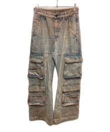 DIESEL（ディーゼル）の古着「D-SIRE-CARGO-D デニムパンツ」｜インディゴ