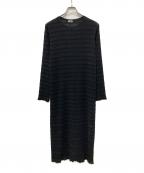 H BEAUTY&YOUTHエイチ ビューティー&ユース）の古着「SHEER LONG DRESS」｜ブラック