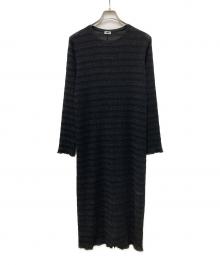H BEAUTY&YOUTH（エイチ ビューティー&ユース）の古着「SHEER LONG DRESS」｜ブラック