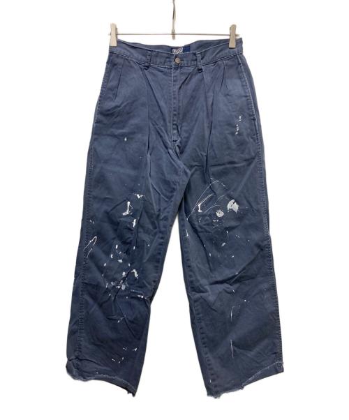 POLO RALPH LAUREN（ポロ・ラルフローレン）POLO RALPH LAUREN (ポロ・ラルフローレン) タックチノパンツ ネイビー サイズ:78の古着・服飾アイテム
