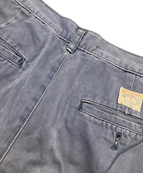 POLO RALPH LAUREN（ポロ・ラルフローレン）POLO RALPH LAUREN (ポロ・ラルフローレン) タックチノパンツ ネイビー サイズ:78の古着・服飾アイテム