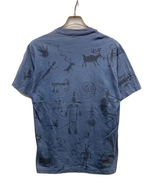 anvil（アンヴィル）anvil (アンヴィル) 90s ペトログリフプリントTシャツ ネイビー サイズ:Mの古着・服飾アイテム