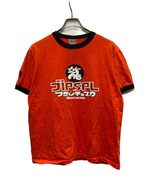DIESEL（ディーゼル）DIESEL (ディーゼル) 龍漢字リンガーTシャツ オレンジ サイズ:不明の古着・服飾アイテム