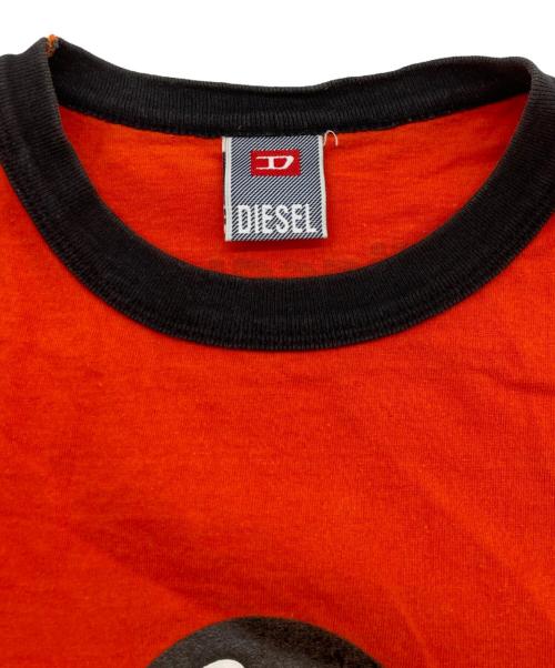 DIESEL（ディーゼル）DIESEL (ディーゼル) 龍漢字リンガーTシャツ オレンジ サイズ:不明の古着・服飾アイテム
