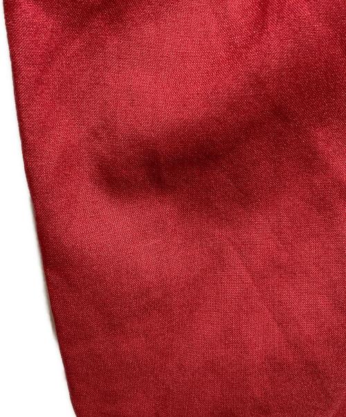 NICENESS（ナイスネス）NICENESS (ナイスネス) センタープリーツドローコードパンツ レッド サイズ:Ｓの古着・服飾アイテム