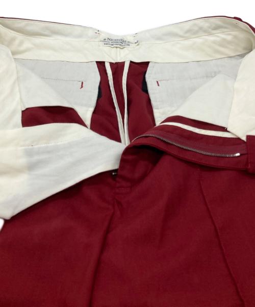 NICENESS（ナイスネス）NICENESS (ナイスネス) センタープリーツドローコードパンツ レッド サイズ:Ｓの古着・服飾アイテム