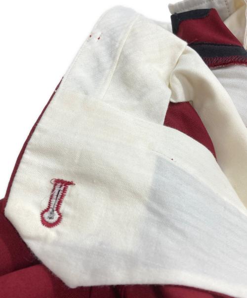NICENESS（ナイスネス）NICENESS (ナイスネス) センタープリーツドローコードパンツ レッド サイズ:Ｓの古着・服飾アイテム