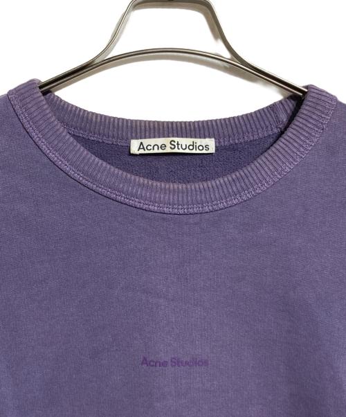 Acne studios（アクネ ストゥディオズ）Acne studios (アクネ ストゥディオズ) フロントロゴ刺繍スウェット パープル サイズ:Mの古着・服飾アイテム