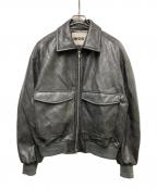 NKNITンニット）の古着「synthetic leather padded short jacket」｜ブラック