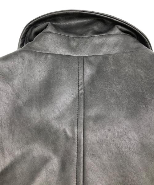 NKNIT（ンニット）NKNIT (ンニット) synthetic leather padded short jacket ブラックの古着・服飾アイテム