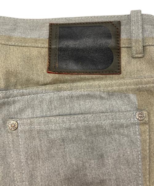 BALENCIAGA（バレンシアガ）BALENCIAGA (バレンシアガ) コーティング加工デニムパンツ グレー サイズ:28の古着・服飾アイテム
