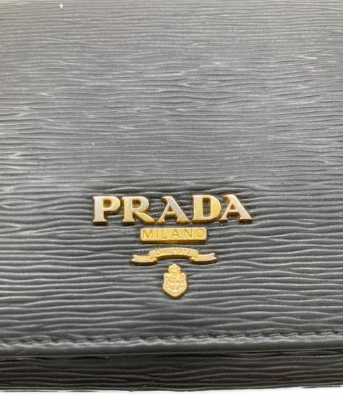 PRADA（プラダ）PRADA (プラダ) 3つ折り財布 ブラックの古着・服飾アイテム