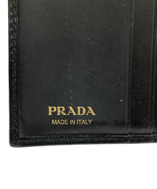 PRADA（プラダ）PRADA (プラダ) 3つ折り財布 ブラックの古着・服飾アイテム