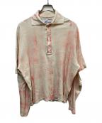 NKGWエヌケージーダブリュー）の古着「COATING NOTCH SLEEVE POLO SHIRT」｜ベージュ