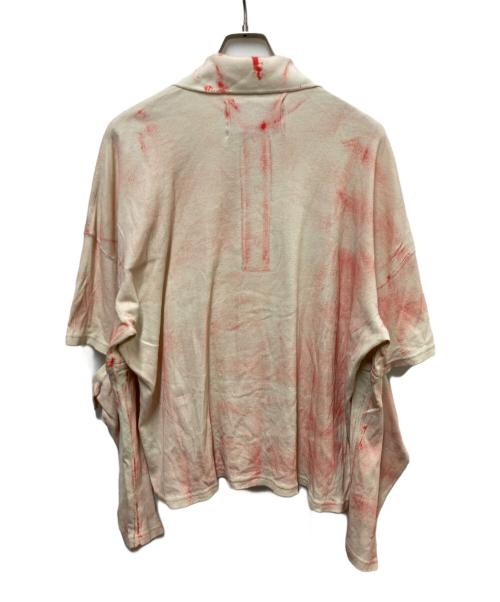 NKGW（エヌケージーダブリュー）NKGW (エヌケージーダブリュー) COATING NOTCH SLEEVE POLO SHIRT ベージュ サイズ:FREEの古着・服飾アイテム