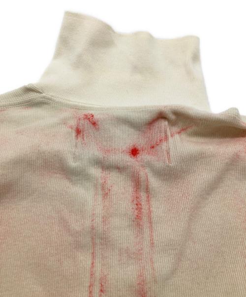 NKGW（エヌケージーダブリュー）NKGW (エヌケージーダブリュー) COATING NOTCH SLEEVE POLO SHIRT ベージュ サイズ:FREEの古着・服飾アイテム
