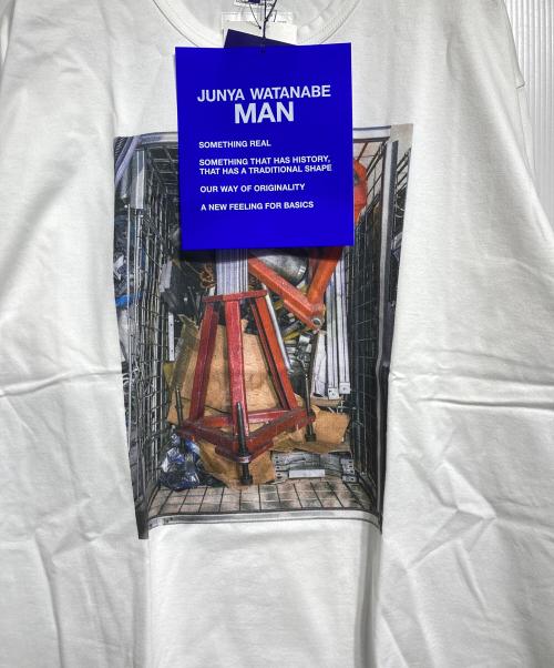 COMME des GARCONS JUNYA WATANABE MAN（コム デ ギャルソン ジュンヤ ワタナベ マン）COMME des GARCONS JUNYA WATANABE MAN (コム デ ギャルソン ジュンヤ ワタナベ マン) CONTAINER 4 TEE ホワイト サイズ:XLの古着・服飾アイテム
