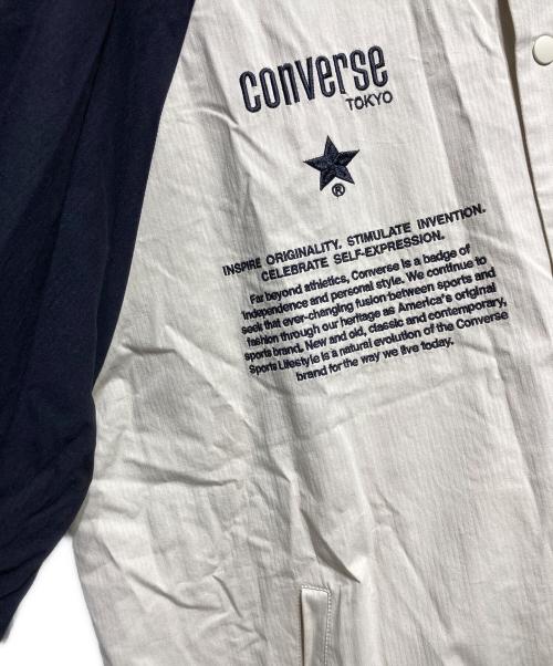 CONVERSE TOKYO（コンバーストウキョウ）CONVERSE TOKYO (コンバーストウキョウ) overprint (オーバープリント) TIGER COACH JACKET ベージュ×ブラック サイズ:ＸＬの古着・服飾アイテム