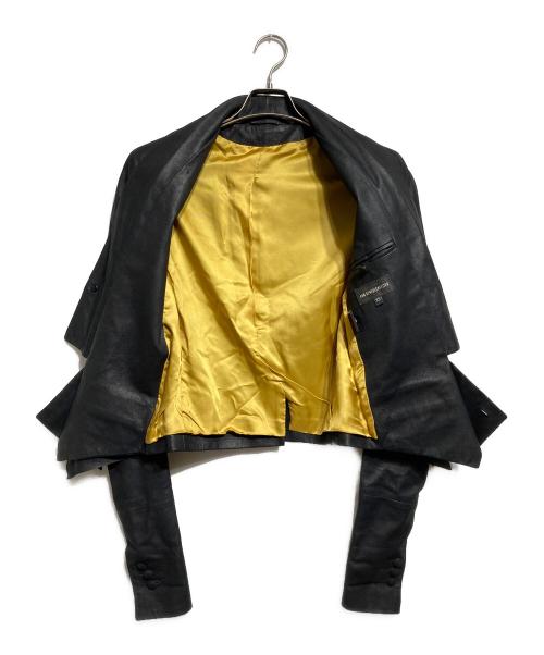 ANN DEMEULEMEESTER（アンドゥムルメステール）ANN DEMEULEMEESTER (アンドゥムルメステール) レザージャケット/Leather jacket ブラック サイズ:XSの古着・服飾アイテム