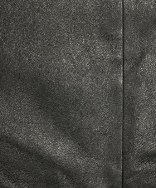 ANN DEMEULEMEESTER（アンドゥムルメステール）ANN DEMEULEMEESTER (アンドゥムルメステール) レザージャケット/Leather jacket ブラック サイズ:XSの古着・服飾アイテム