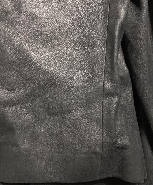 ANN DEMEULEMEESTER（アンドゥムルメステール）ANN DEMEULEMEESTER (アンドゥムルメステール) レザージャケット/Leather jacket ブラック サイズ:XSの古着・服飾アイテム