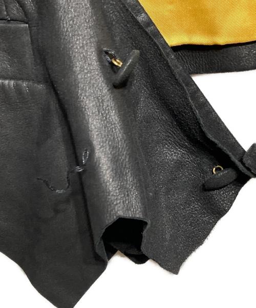 ANN DEMEULEMEESTER（アンドゥムルメステール）ANN DEMEULEMEESTER (アンドゥムルメステール) レザージャケット/Leather jacket ブラック サイズ:XSの古着・服飾アイテム
