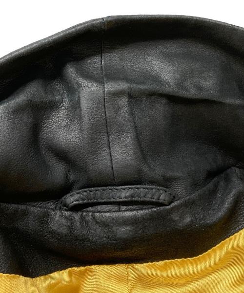 ANN DEMEULEMEESTER（アンドゥムルメステール）ANN DEMEULEMEESTER (アンドゥムルメステール) レザージャケット/Leather jacket ブラック サイズ:XSの古着・服飾アイテム