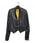 ANN DEMEULEMEESTER（アンドゥムルメステール）の古着「レザージャケット/Leather jacket」｜ブラック