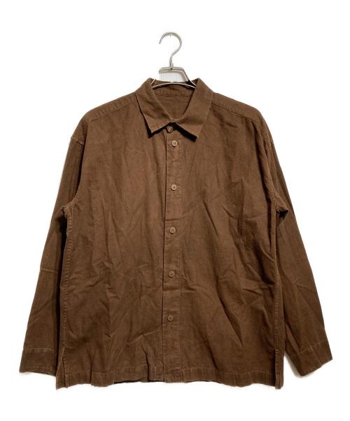 ISSEY MIYAKE MEN（イッセイミヤケメン）ISSEY MIYAKE MEN (イッセイミヤケメン) DOROZOME SHIRT/泥染めシャツ ブラウン サイズ:2の古着・服飾アイテム