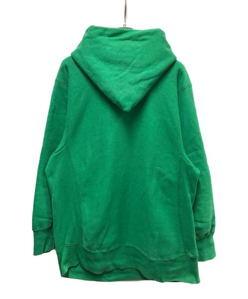 Champion（チャンピオン）Champion (チャンピオン) LAND'S END (ランズエンド) 80s ダブルネーム目無しREVERSE WEAVE グリーン サイズ:不明(実寸参照）の古着・服飾アイテム