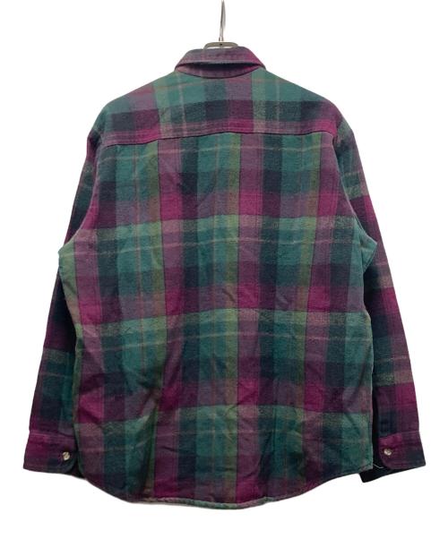 FIVE BROTHER（ファイブブラザー）FIVE BROTHER (ファイブブラザー) 90s コットンヘビーネルシャツ パープル サイズ:XLの古着・服飾アイテム