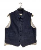 45Rフォーティファイブ・アール）の古着「コットンフランネルの908スタンドベスト/Stand-collar vest」｜ネイビー