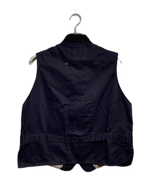 45R（フォーティファイブ・アール）45R (フォーティファイブ・アール) コットンフランネルの908スタンドベスト/Stand-collar vest ネイビー サイズ:3の古着・服飾アイテム
