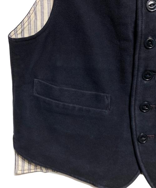 45R（フォーティファイブ・アール）45R (フォーティファイブ・アール) コットンフランネルの908スタンドベスト/Stand-collar vest ネイビー サイズ:3の古着・服飾アイテム