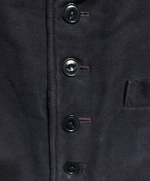 45R（フォーティファイブ・アール）45R (フォーティファイブ・アール) コットンフランネルの908スタンドベスト/Stand-collar vest ネイビー サイズ:3の古着・服飾アイテム