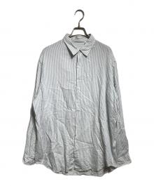 KAPTAIN SUNSHINE（キャプテンサンシャイン）の古着「Plain Shirt ストライプシャツ/無地シャツストライプシャツ」｜ブルー