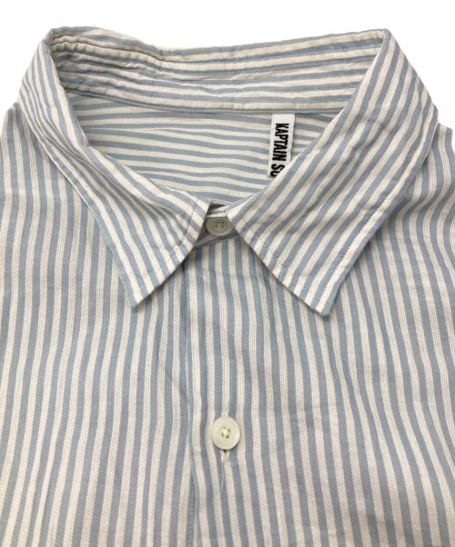 KAPTAIN SUNSHINE（キャプテンサンシャイン）KAPTAIN SUNSHINE (キャプテンサンシャイン) Plain Shirt ストライプシャツ/無地シャツストライプシャツ ブルー サイズ:42の古着・服飾アイテム