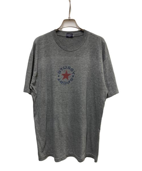 stussy（ステューシー）stussy (ステューシー) 90s フロントロゴTシャツ グレー サイズ:Lの古着・服飾アイテム