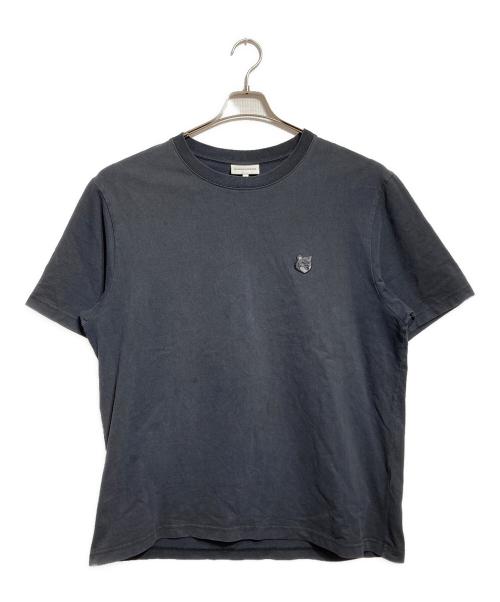 maison kitsune（メゾンキツネ）maison kitsune (メゾンキツネ) BOLD FOX HEAD PATCH COMFORT TEE SHIRT/ボールド フォックスヘッド パッチ コンフォート Tシャツ ブラック サイズ:XLの古着・服飾アイテム