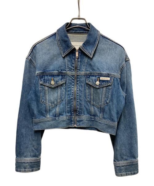 Calvin Klein Jeans（カルバンクラインジーンズ）Calvin Klein Jeans (カルバンクラインジーンズ) クロップドデニムジャケット インディゴ サイズ:XSの古着・服飾アイテム