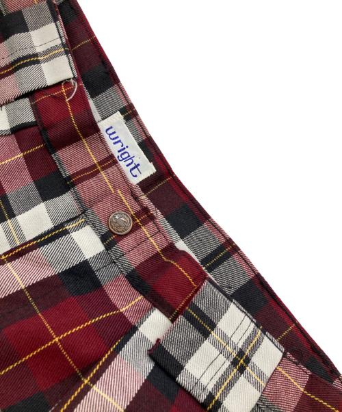 WRIGHT（ライト）WRIGHT (ライト) 70sフレアチェックパンツ レッド サイズ:-の古着・服飾アイテム